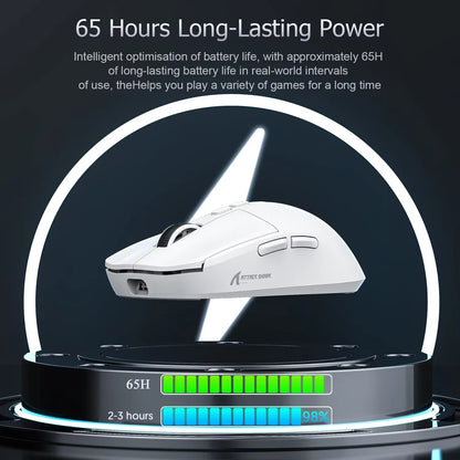 Attack Shark X6 Bluetooth Mouse , Pixart PAW3395, Tri-Mode Connection, RGB Touch Magnetic Charging Base, Macro Gaming Mouse